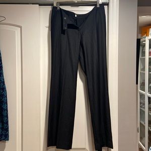 Calvin Klein Black Pinstripe Slacks Size 6